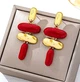 Жіночі сережки Фрагменти jewelry Червоні - зображення 8