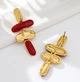 Жіночі сережки Фрагменти jewelry Червоні - зображення 10