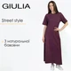 Жіноча бавовняна сукня максі Giulia STREET STYLE 8720/010 L Violet-grape, А-силует, повсякденна, фіолетова - зображення 7