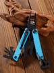 Мультитул 25-в-1 Multitool Pliers карманный туристический с плоскогубцами ножом кусачками отвертками битами и чехлом, sky-blue - изображение 14