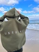 Худі Unisex з турецької тринитки пеньє на флісі з білою вишивкою ukraine на спине 42-50 хакі - зображення 3
