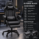 Компьютерное кресло Hanert G-Force Black геймерское с подставкой для ног Tilt вращением 360° до 120 кг черное - изображение 2