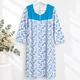Женская тёплая байковая ночная рубашка хлопок ANDIN (253-6) р.48-50 (M-L) разноцветная - изображение 2