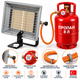 Комплект Nurgaz NG-310 3 кВт: балон 8 л, редуктор Zilan, шланг 1 м, 2 хомути та ключ - зображення 1