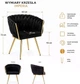 Стілець Just Sit IMPERIA velvet Чорний для вітальні, золоті ніжки, велюрове сидіння GLAMOUR LOFT - зображення 8