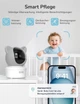Відеоняня з камерою GHB BABY6T 2K екран 5" Wi-Fi нічне бачення датчик руху двосторонній зв'язок біла УЦІНКА (SKU-620) - изображение 7
