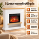 Електрокамін ArtiFlame з обігрівом 114 см 1800 Вт, Електрокамін із ефектом живого полум'я для дому до 30 м², електричний камін з звуком дров - зображення 2