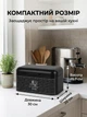 Металева хлібниця Maestro MR-1774-S Simple Living 30х20х15.7 см з відкидною кришкою з нержавіючої сталі для зберігання хліба Чорна - изображение 6
