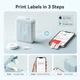 Термопринтер для друку етикеток NIIMBOT D110_M Bluetooth Blue - зображення 2
