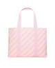 Полосатая сумка-шопер Victoria's Secret Canvas Tote Bag Pink Stripes розового цвета арт. 30963 - изображение 2