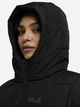 Пуховик зимний женский Jack Wolfskin Frozen Palace Long JKT W RDS A65096-6000 XL Черный (4064886547383) - изображение 4
