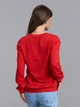 Трикотажний світшот зі стразами ISSA PLUS 15945 XXL Червоний (issa2007682876624) - зображення 3