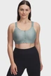 Жіночий м'ятний топ UA Infinity High Zip 2.0 Bra Under Armour XS D-DD 1384118-348 - изображение 3