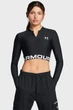 Женский черный топ HeatGear Rib 1/4 Zip LS Under Armour LG 1388692-001 - изображение 1