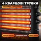 Кварцевый обогреватель инфракрасный 1500 Вт электрический для дома напольный с эффектом камина механическое управление - изображение 4