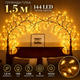 Гірлянда 1,5 м 144 LED, USB, 8 режимів, тепле світло - зображення 1
