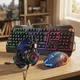 Ігровий комплект Hurricane GF-500Kit 4 в 1 клавіатура миша гарнітура килимок RGB підсвічування 1600 DPI для ПК ноутбука - зображення 6