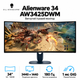 Монитор игровой изогнутый 34" Dell Alienware 34 AW3425DWM VA 3440x1440 180 Гц 400 кд/м² Black (210-BQWL) - изображение 1