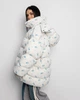 Пуховик oversize Alba білий в квітку - S - зображення 3