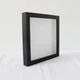 Об'ємна 3D рамка-вітрина 17х17 см (глибина 3 см) з прозорим акриловим оргсклом, чорна — з двосторонньою підкладкою (Black/White) д - зображення 1