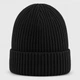Шапка Tommy Hilfiger чёрная вязаная с отворотом HAT-TMF-001-BLK - изображение 2