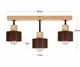 Стельовий світильник WoodLume 3 Line Brown - изображение 2