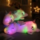 Мягкая игрушка светящийся единорог 60 см подушка обнимашка единорог с LED подсветкой, большой плюшевый единорог розовый - изображение 6