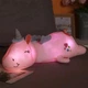 Мягкая игрушка светящийся единорог 60 см подушка обнимашка единорог с LED подсветкой, большой плюшевый единорог розовый - изображение 7