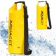 Гермомішок Aquaget AQ0022 з PVC IPX6 з рулонною застібкою пряжкою та регульованим ременем жовтий 10 л (JDT-0851952) - зображення 2