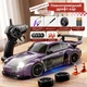 Радиоуправляемая машинка для дрифта Porsche 911 4WD 1:24 с 2 комплектами шин и конусами Фиолетовая - изображение 2