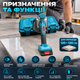 Вакуумная виброприсоска аккумуляторная плиточная для керамики керамогранита 48 В бесщеточная 5 режимов 15750 оборотов в минуту 130 мм 165 кг 120х120 см 2 батареи кейс - изображение 3