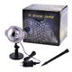 Светодиодный лазерный проектор уличный Christmas Snowfall Projector WL-808 для отделки уличной иллюминации дома и помещений со стойкой защита IP65 цветом свечения Белый основа Черный - изображение 2