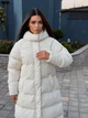 Пуховик женский удлиненный молочный 48-50 р5041.М548 - изображение 4