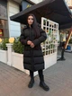 Пуховик женский удлиненный черный 48-50 р5041.М548 - изображение 4