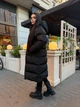 Пуховик женский удлиненный черный 48-50 р5041.М548 - изображение 6