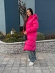 Пуховик женский удлиненный малиновый 52-54 р5041.М548 - изображение 10