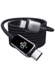 Кабель USB-C - USB-C INIU Leopard Display 100 Вт 2 м із цифровим дисплеєм чорний (6975141096431) - зображення 1