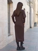 Подовжена сукня поло кажан з ангорового трикотажу ISSA PLUS 15951 L темно-коричнева (issa2007682878659) - зображення 3