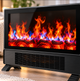 Електричний нагрівач-камін з ефектом живого полум'я Flame Heater Електрокамін підлоговий - зображення 6