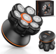 Электробритва MAXGROOM JK-1688-CA, 7D, IPX6, 1200 мАч, 90 мин работы, 2 скорости, LED-дисплей, черно-оранжевая - изображение 3