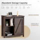 Кухонний комод-буфет Costway Sideboard з амбарними розсувними дверцятами лофт рустик - зображення 8