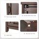 Кухонний комод-буфет Costway Sideboard з амбарними розсувними дверцятами лофт рустик - зображення 10