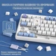 Бездротова ігрова механічна клавітура Attack shark x85 White-purple, 75%, 4000мАг, Hot-Swap, RGB, 2.4GHz/Bluetooth/USB - изображение 4