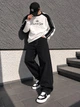 Чоловічі джинси Baggy Difransel 29 чорний з білими швами - изображение 1