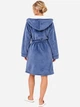 Халат женский больших размеров с капюшоном зимний BARWA garments 0411 2XL Синий (2110004115049) - изображение 2