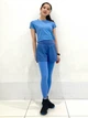 Спортивные леггинсы для фитнеса высокие женские Uniqlo 617255624 L Голубые (1162939045) - изображение 7