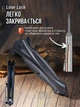 Нож складной карманный туристический ножик для рыбалки охоты туризма с клипсой на пояс и замком liner lock выкидной механизм флиппер клинок 8,5 см охотничий острый раскладной флипер металлический черный на пикник кемпинг активный отдых - изображение 5