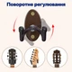 Держатель для гитары настенный деревянный New Bee GH01 поворотный, с мягким крючком, коричневый - изображение 2