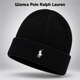 Зимова чоловіча шапка Polo Ralph Lauren Поло Ральф Лорен для зими, тепла в’язана шапка з логотипом Polo на зиму чорний колір PRG31 - зображення 1