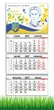 Календарь настенный квартальный на 2027 год на три пружины, Apriori , Леся Украинка , Украинский сувенир , 29,7х61см - изображение 1